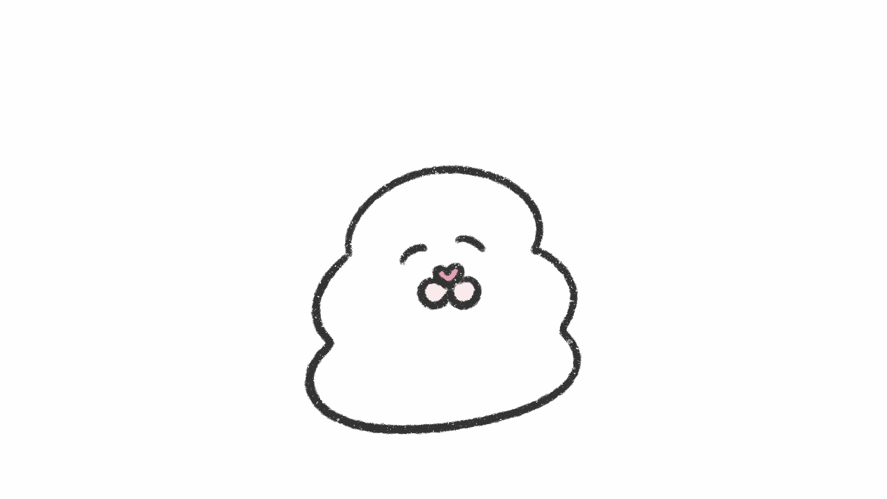 イラスト｜2023.9 GIFアニメーション「もふきちくん」